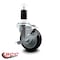 Service Caster 4'' Black Poly Swivel 1-3/8'' Expanding Stem Caster with Brake SCC-EX20S414-PPUB-BLK-TLB-138 - alternate 4
